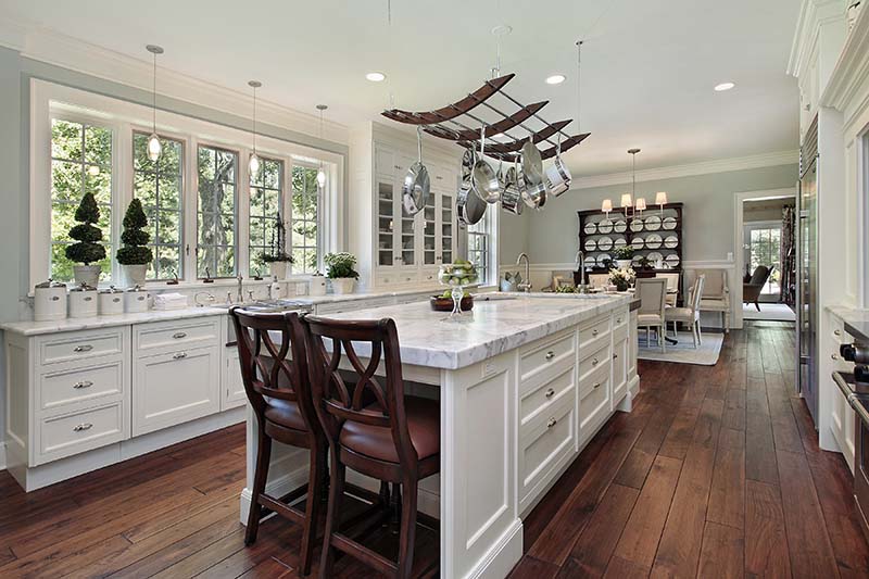 Newly remodeled kitchen seen while preforming home inspection services 